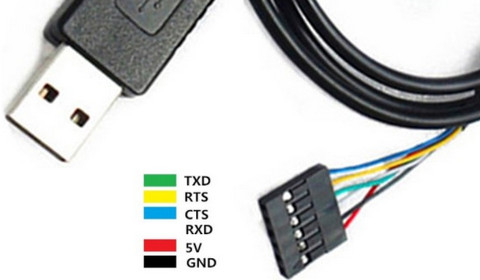 Адаптер кабель гибкий USB-UART в USB гнездо на FT232RL