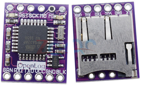 OpenLog модуль даталогер регистратор данных на MicroSD
