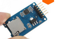 Модуль с гнездом для карты памяти  MicroSD  с преобразователем уровней напряжений логики на 74lvc125 и регулятором LDO серии 1117